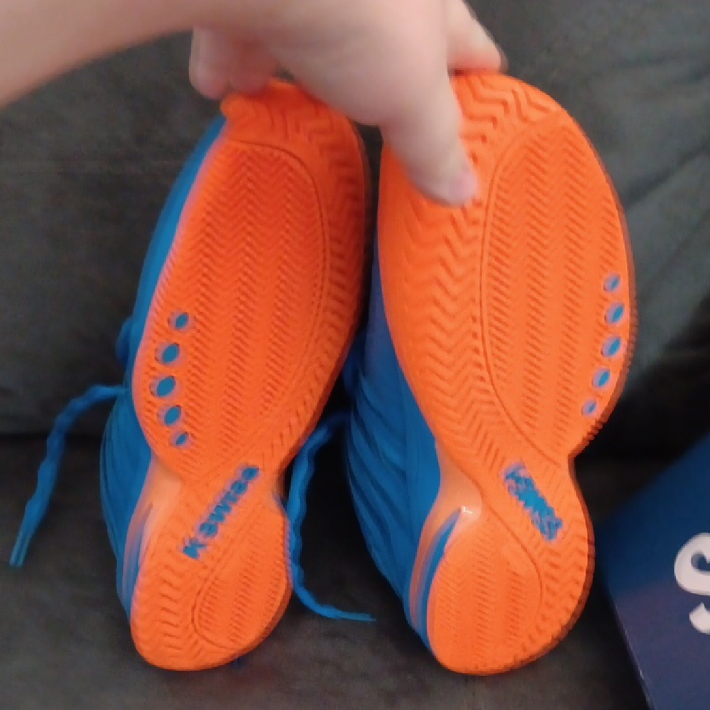 K-Swiss Vibrant Blue and Orange Sneakers - Picture 3 of 5